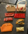 Vintage Barbie 8pc Doll Accessories Purse,Clutch, HandBag, Belts, 5 Day Auction