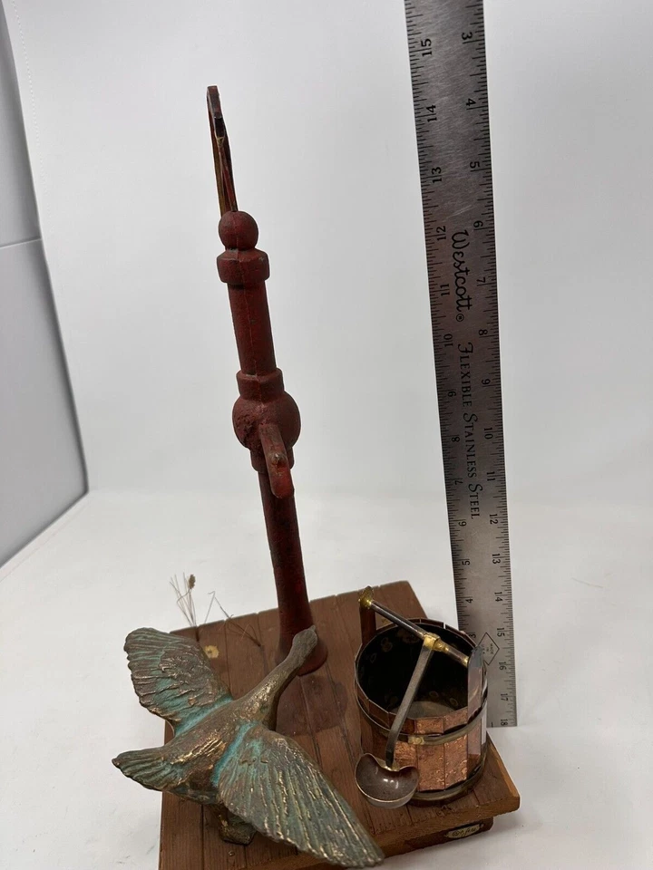 Escultura de Curtis Jere "Ganso en la bomba de agua" 1972 firmada - mediados de siglo moderna Foto 4 de 4