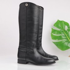 Frye Womens Melissa Button 2 Riding Boots Size 7 Tall Black Leather Pull On Boho