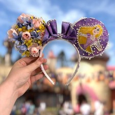 Rapunzel Mouse Ears   Floral Princess Headband   Tangled Inspired