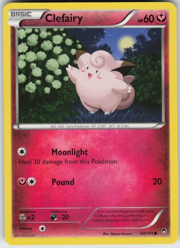 Clefairy (69) 69/111 Common  XY - Furious Fists