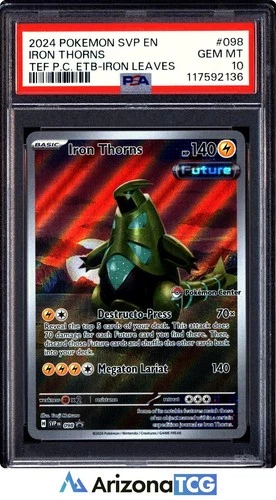 Pokemon 2024 Iron Thorns SVP 098 Pokemon Center Stamp Promo GEM MINT PSA 10