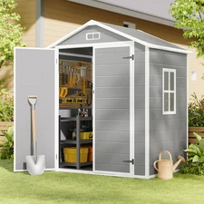 Outdoor Building 6ft W X 4ft D Resin Outside Storage Shed