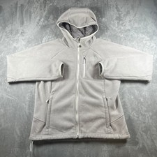 The North Face Womens XL Gray Sherpa Lined Fleece Full Zip Hoodie Jacket