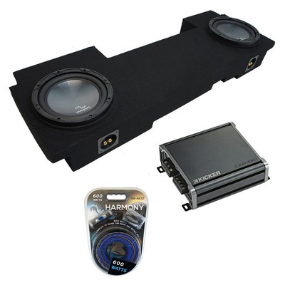 2002-2013 Chevy Avalanche Underseat Harmony R124 Dual 12'' Sub Box & CXA400.1 Amp