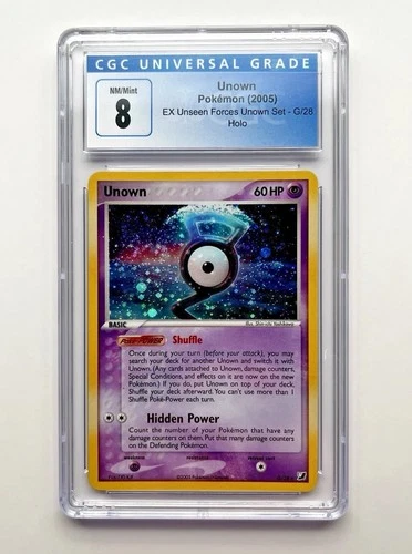 Pokemon Unown G/28 EX Unseen Forces Sub Set 2005 Holo Rare CGC 8 NM-Mint