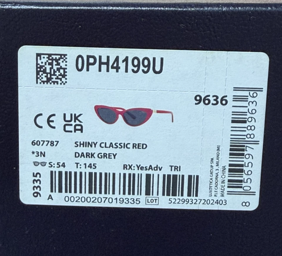 Gafas de sol para mujer Polo Ralph Lauren PH4199U 54-16-145 rojo gris lente con estuche Foto 4 de 4