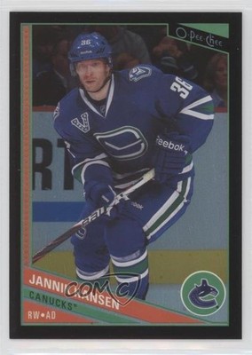 2013-14 O-Pee-Chee Black Rainbow Foil 40/100 Jannik Hansen #390 t3w