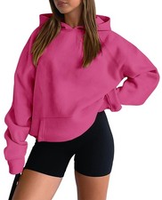 Womens Oversized Hoodie Pullover Casual Sweatshirts Long Sleeve Fall Tops Ros...
