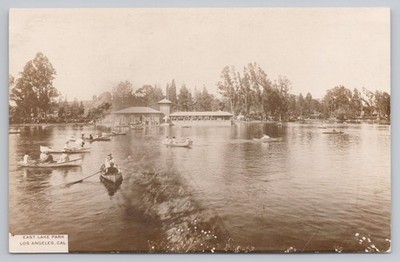 East Lake Park Los Angeles CA Cosmo RPPC Postcard