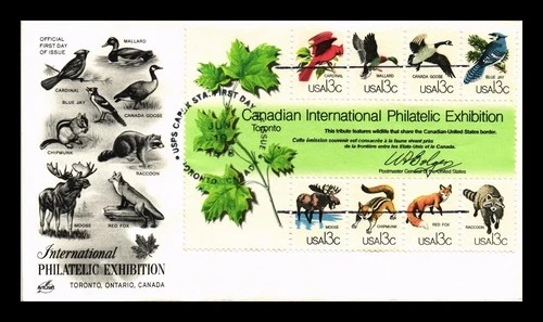 ARTCRAFT US FIRST DAY COVER BOOKLET CANADA WILDLIFE CAPEX 1978 TORONTO CANADA
