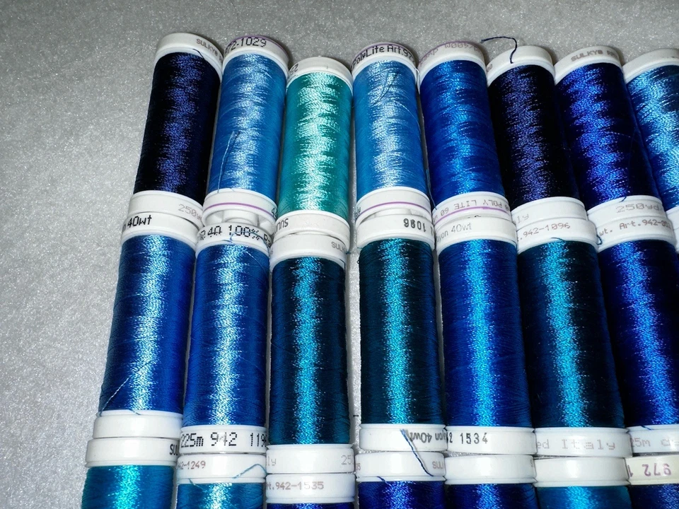 Sulky 40wt Embroidery Thread 40 Spools Of Various Blues - Image 4 of 4