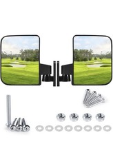 OBTANIM Adjustable Golf Cart Side Rear View Mirrors 7.1 x 5.5 inches, black