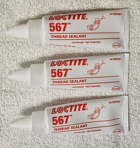 3 Loctite 567 Thread Sealant 50ml 1.69 oz. High Temp EXP 03/28 Pipe DopePTFE