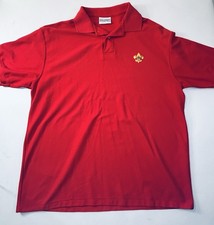 VTG Great American Originals Mens Shirt Polo Boy Scouts Patch Troop Leader 2XL