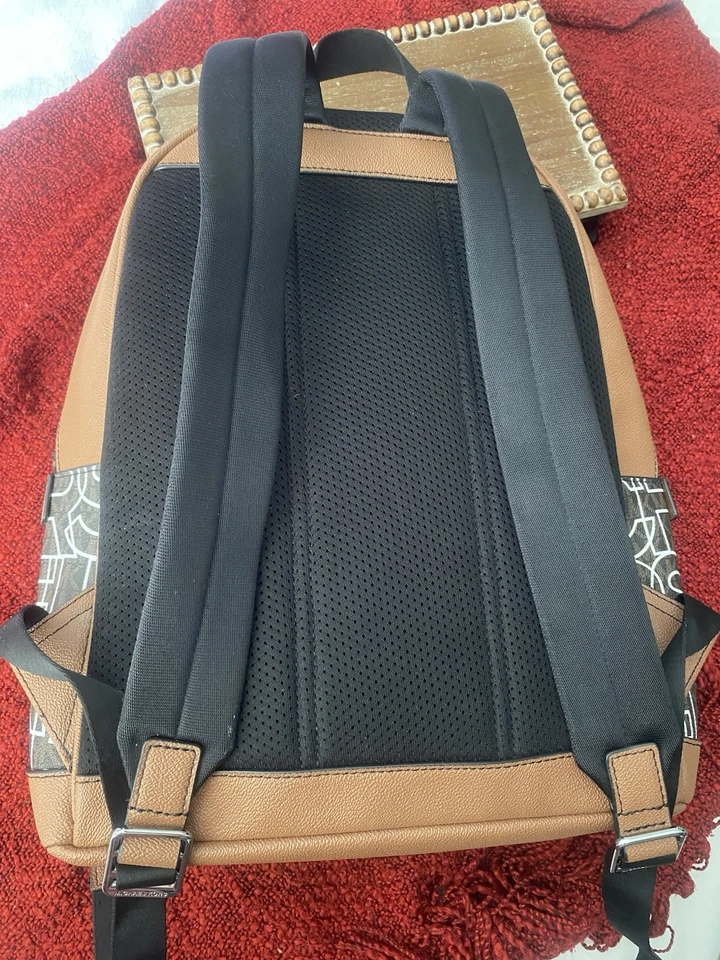 Michael Kors Cooper Large Signature PVC Graphic Logo Backpack Book bag - Image 2 of 4