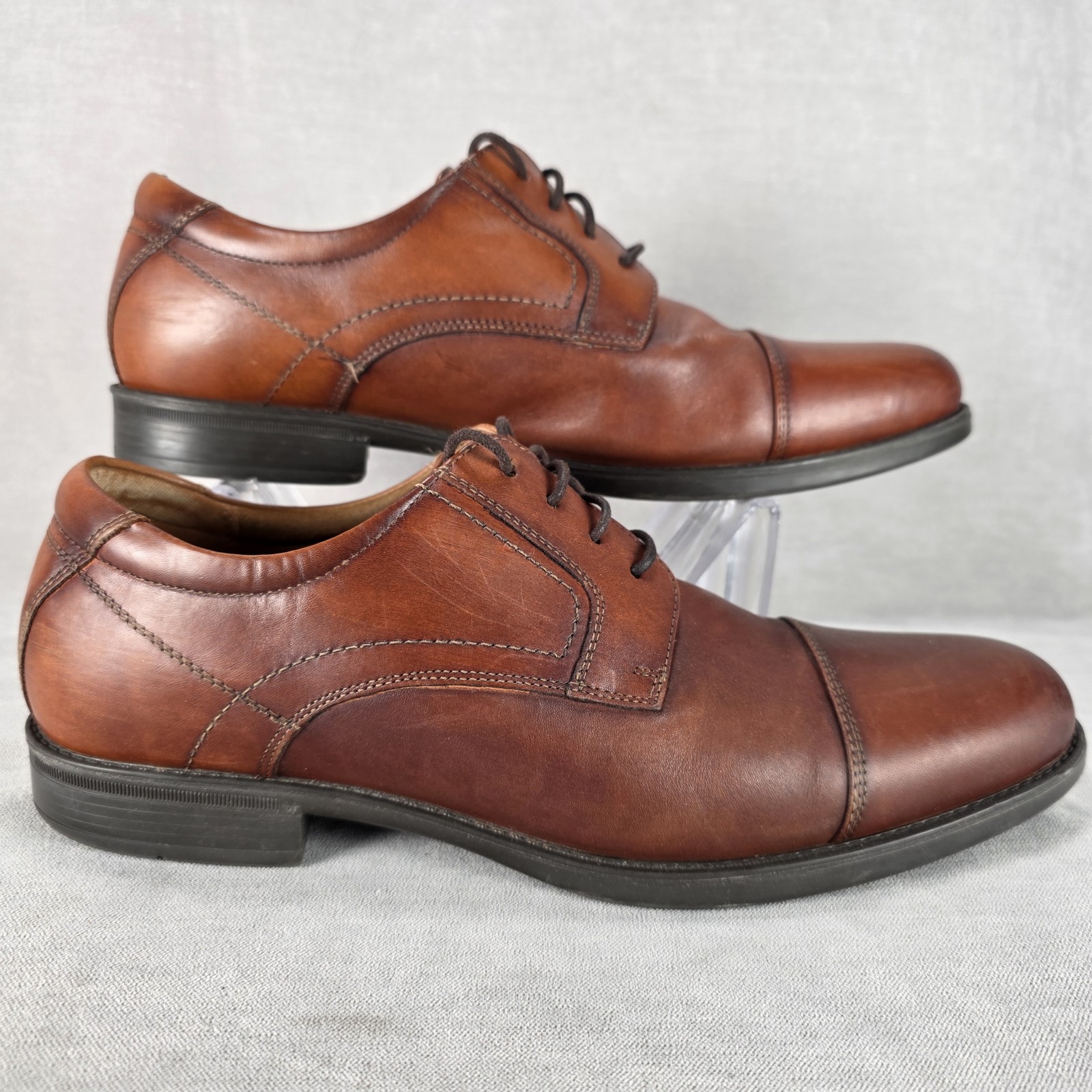 SAOLA Scarpe Florsheim uomo taglia 12D pelle marrone Comfortech Ortholite abito punta cappuccio