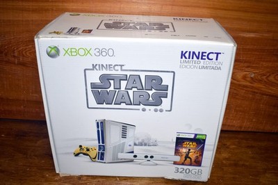 Xbox 360 Star Wars Kinect Limited Edition R2D2 320GB Console Box & Controller