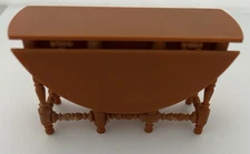 Vtg Louis Dollhouse Drop-Leaf Table Console Table 1964 3 1/2" Long 2" High