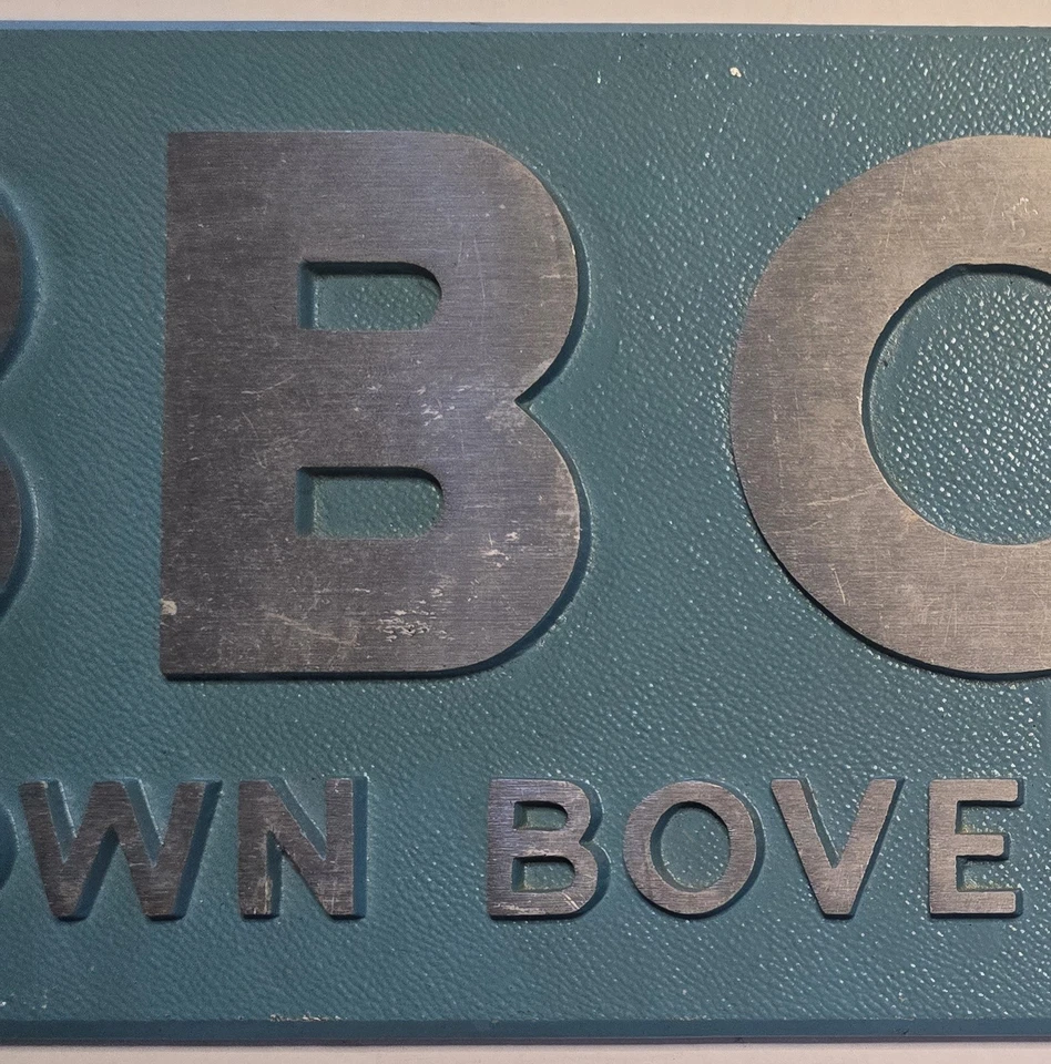 Vintage Brown Boveri Cast Aluminum Sign 16.5" X 8.5" BBC Electrical Engineering - Image 4 of 4
