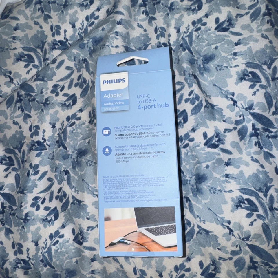 PHILIPS USB-C-USB Hub 4 USB 480 Mbps Data Transfer Multiport Adapter SWL3573S/37 - Image 2 of 2