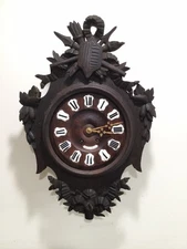 Antique Wood wall French  clock by Louis Nancy Keeping Time In Chiming About1880