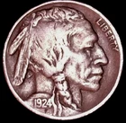 1924-S BUFFALO HEAD NICKEL 5C , HARD DATE