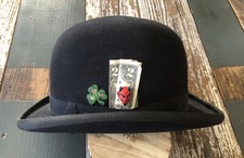 Vintage Custom Bowler Hat Fedora Sailor N.13 2 Bill Sailor sz 7 1/4 Devil Sass