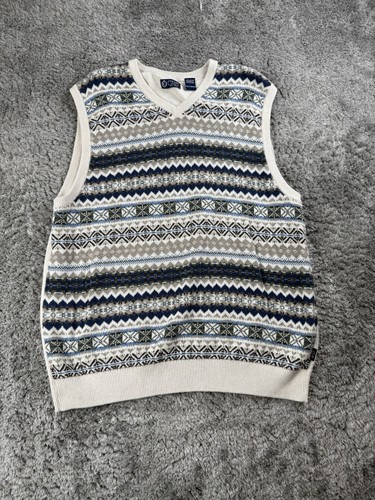 Chaps Sweater Vest Adult XXL Sleeveless Cardigan Classic Fit Men's