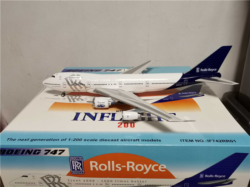 航空機・ヘリコプター inflight 1:200 TRENT1000 B747-200 N787RR Inflight for Rolls Royce Trent for boeing B747-200 N787RR 1/200