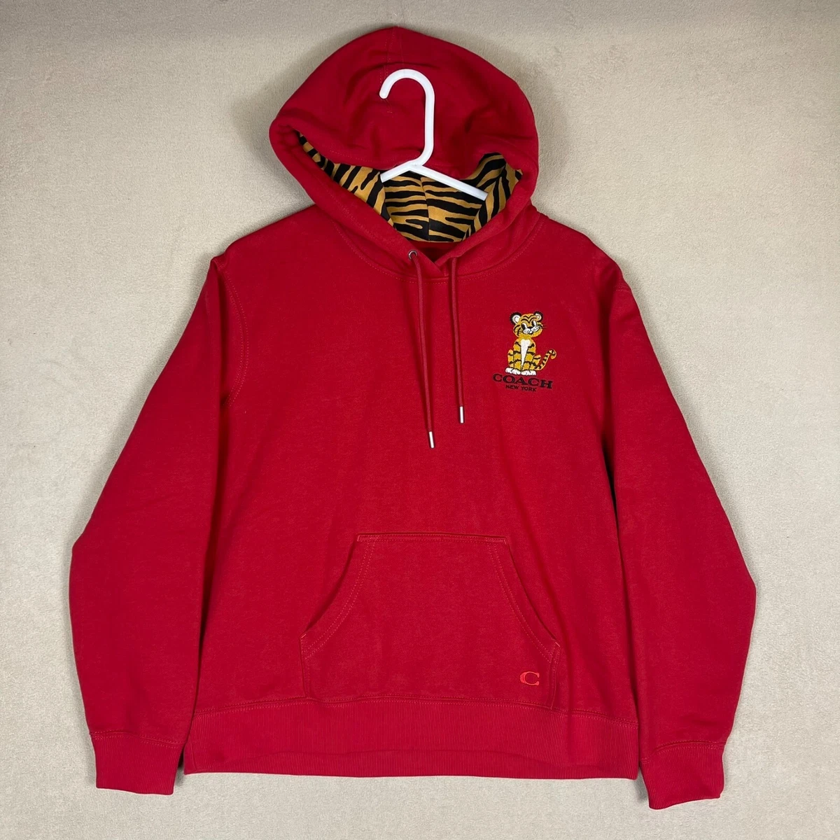 Red coach hoodie hotsell