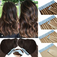 Tape In Hair Extensions Human Hair Invisible Skin Weft Real Remy Skin Weft 40pcs