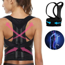 Women Men Posture Corrector Magnetic Shoulder Support V Back Brace Therapy Belt