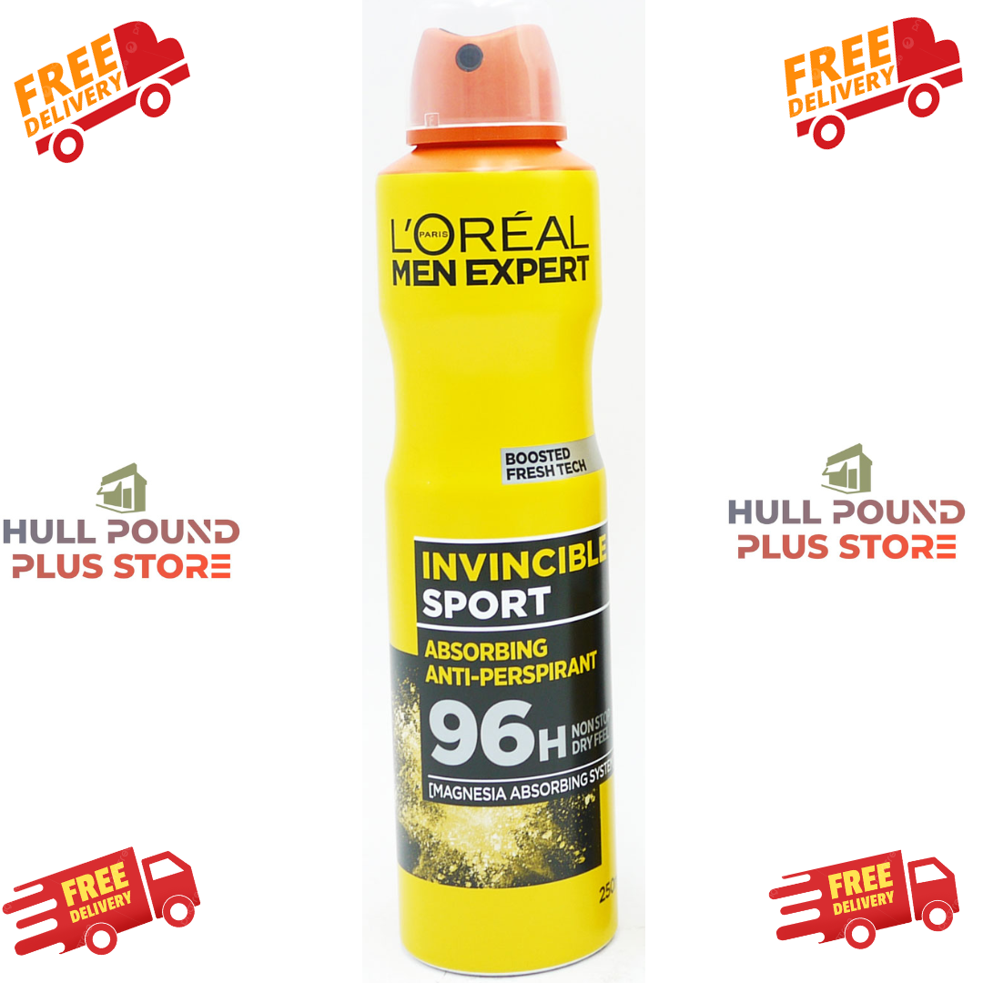 Loreal Men Expert Invincible Sport 96H Anti-Perspirant Deodorant 6x 250ml