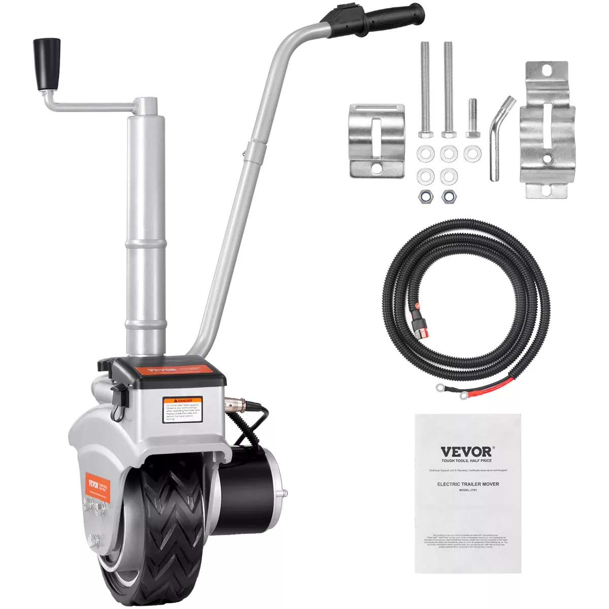 VEVOR Motorised Jockey Wheel Trailer 350W Electric Trailer Dolly