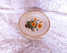 7 Mikasa Garden Club Salad Plates Petunias Vintage Plate Set MCM Mid-Century 8”