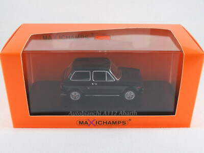 Miniature Maxichamps 1/43 – Autobianchi A112 Abarth 1974 – Noire – NEUVE
