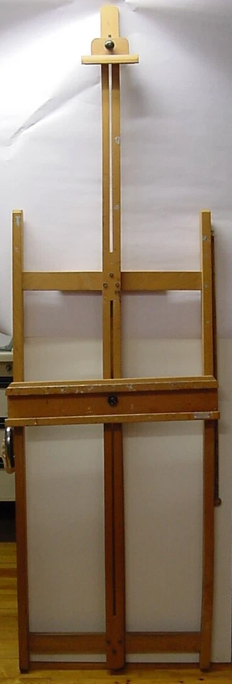 CHEVALET D'ATELIER EN BOIS TROIS PIEDS REGLABLE 175 x 70 cm. - Photo 2/3