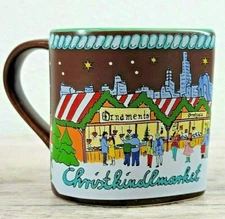 Christkindlmarket 2018 Chicago Collectible Mug Green Heart Shaped Ich Liebe Mint