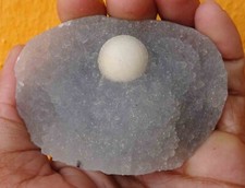 FLUORITE BALL ON QUARTZ MATRIX BASE  # 143