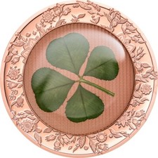 Republic Palau 2020 5$ 'One Ounce of Luck' Sterling Silver Rose Gold Plated Coin