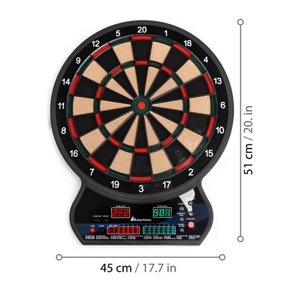 Elektronische Dartscheibe Mit LED-Anzeige - 12 Darts & 88 Spitzen - Für Bis Zu 16 Spieler