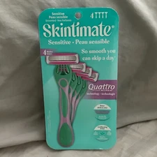Skintimate Unscented Sensitive Quattro Women Razors 4-pack