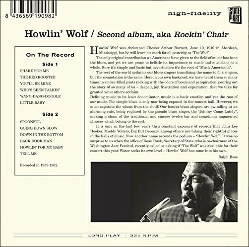 Howlin' Wolf ‎– Second Album, aka Rockin' Chair / Limited Edition 24-bit rem OVP - Bild 2 von 2
