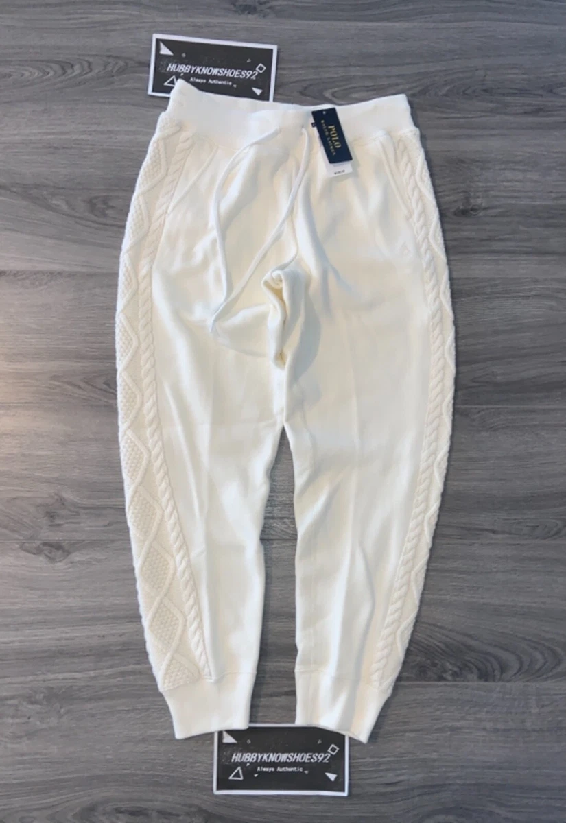 Polo Ralph Lauren White Cotton Logo Joggers