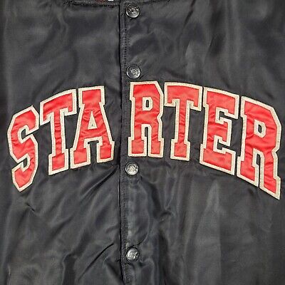 Vintage Starter 90s Satin Bomber Jacket Brand Spellout Size Large Bulls | eBay Vintage Starter 90s Satin Bomber Jacket Brand Spellout Size Large Bulls | eBay