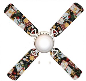 Italian Feast Family Dinner Kitchen Ceiling Fan W Light Kit Or