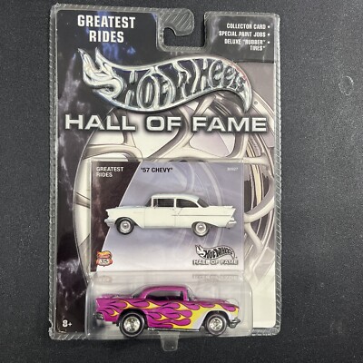HOT WHEELS hall of fame greatest rides 1957 57 chevy pink RR real