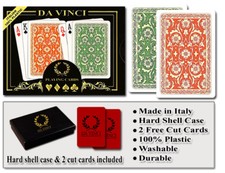 DA VINCI Venezia 100% Plastic Playing Cards - Bridge Size Regular Index