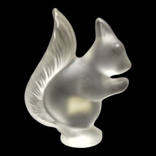 Cristal de Sevres Crystal Satin Frosted Squirrel Figurine Signed Artist France - Picture 7 of 9